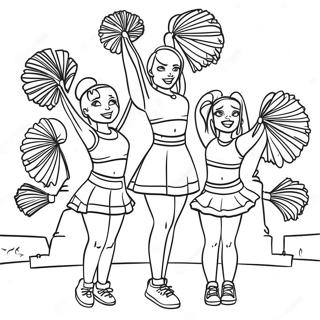 Nfl Cheerleadere Som Opptrer Fargeleggingsside 100065-38738