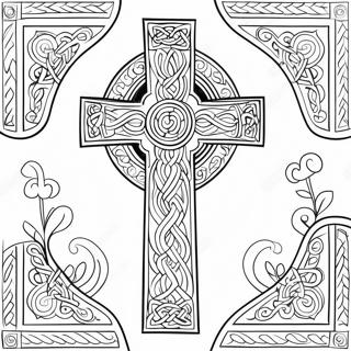Keltisk Kors Design Fargeleggingsside 100448-39037