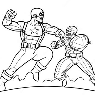 Kaptein Amerika Fargeleggingsark