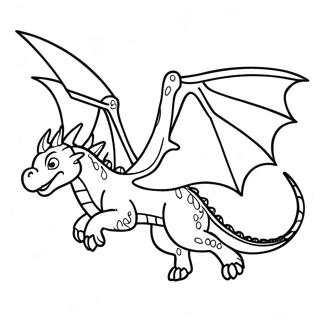 Fryktinngytende Ender Drage Flygende Fargeleggingsside 100957-39431