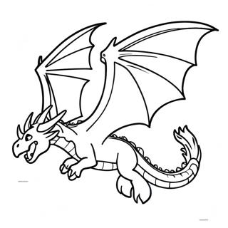 Fryktinngytende Ender Drage Flygende Fargeleggingsside 100957-39432