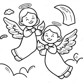 Engler I Himmelen Fargeleggingsside 101114 39559