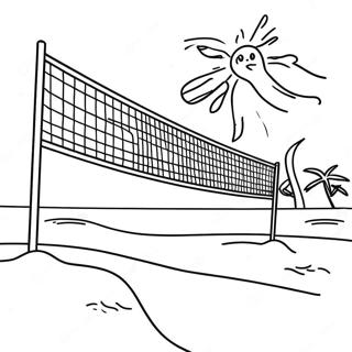 Fargeleggingsside Med Strandvolleyballspill 101192 39624