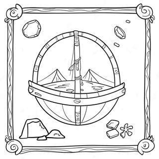 Mystisk Skattekart Fargeleggingsside 101369 39759