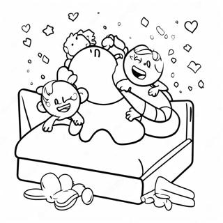 Fargeleggingsside Med Putekrig For Overnatting 101394 39881