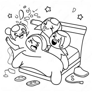 Fargeleggingsside Med Putekrig For Overnatting 101394 39883