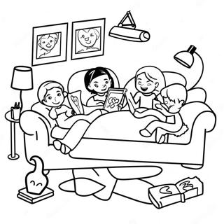 Overnatting Fargeleggingsark