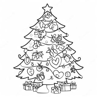 Festlig Juletre Fra Ulike Kulturer Fargeleggingsside 101444-39919