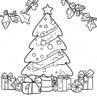 Festlig Juletre Fra Ulike Kulturer Fargeleggingsside 101444-39920