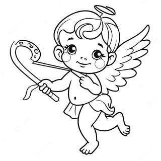 Sjarmerende Cupido Med Bue Fargeleggingsside 10156-392