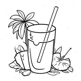 Kokosnøtt Fargeleggingsark