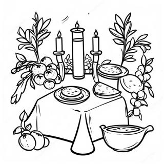 Tu Bishvat Seder Bord Fargeleggingsside 101910-40287