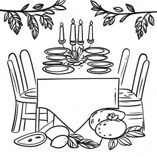 Tu Bishvat Seder Bord Fargeleggingsside 101910-40288