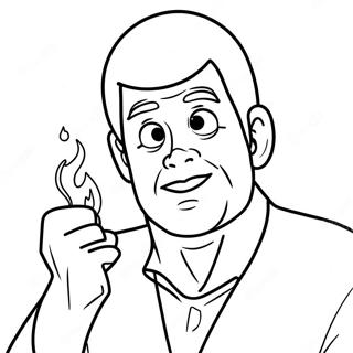 Ken Med Ildkule Fargeleggingsside 102245-40547