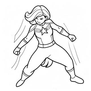 Captain Marvel I Actionposisjon Fargeleggingsside 102529 40761