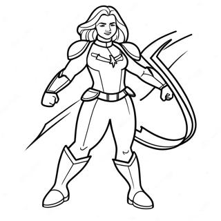 Captain Marvel I Slag Rustning Fargeleggingsside 102531 40770