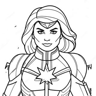 Captain Marvel I Slag Rustning Fargeleggingsside 102531 40771
