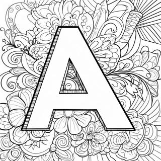 Fargerik Bokstav A Fargeleggingsside 102758-40939