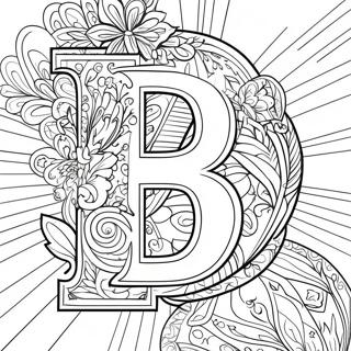 Fet Bokstav B Fargeleggingsside 102759 40944