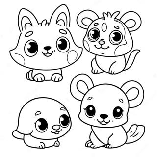 Fargeleggingsside Med Sote Brasilianske Dyr 103046-41165