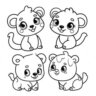 Fargeleggingsside Med Sote Brasilianske Dyr 103046-41166