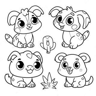 Fargeleggingsside Med Sote Brasilianske Dyr 103046-41167