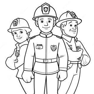 Brannmann Sam Og Venner Fargeleggingsark 103303 41371