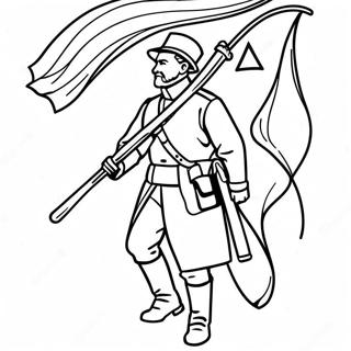 Fargeleggingsside Med Borgerkrigsfanebaerer 103354 41409