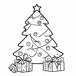 Festlig Juletre Fargeleggingsside 103633 41620