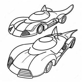 Futuristisk Batmobildesign Fargeleggingsside 103815-41761