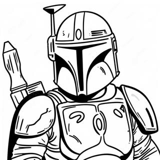 Boba Fett I Kampdrakt Fargeleggingsside 103996-41899