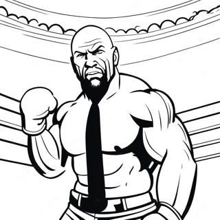 Actionfylt Triple H I Ringen Fargeleggingsside 104357-42192