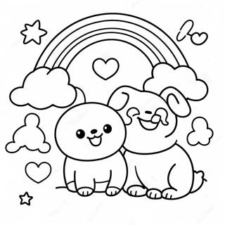 Glad Regnbuevenner Rod Fargeleggingsside 104383 42211