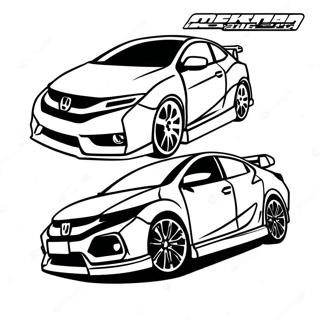 Sporty Honda Civic Fargeleggingsside 104431-42238