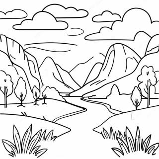 Frodig Gronn Dal Fargeleggingsside 105076 42747