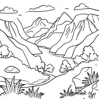 Frodig Gronn Dal Fargeleggingsside 105076 42748