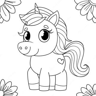 Nydelig Rosa Enhjorning Fargeleggingsside 105203-42844