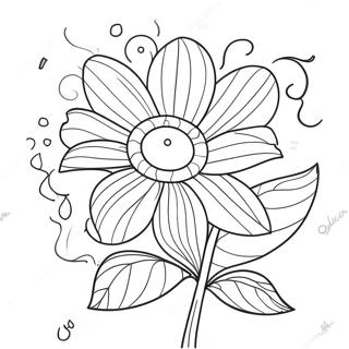 Sjarmerende Rosa Blomster Fargeleggingsside 105205-42851