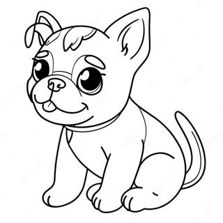 Sot Boston Terrier Valp Fargeleggingsark 105639-43195