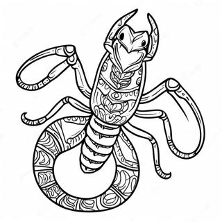 Detaljert Skorpion Fargeleggingsside 106232-43649