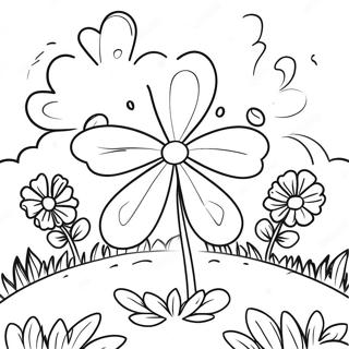 Sjarmerende Kloverhage Fargeleggingsside 10704-232