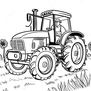 Fargeleggingsside Med Case Traktor Og Bonde 107055-44303