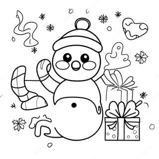 Gledelig Subtraksjon Jule Fargeleggingsside 107130-44358