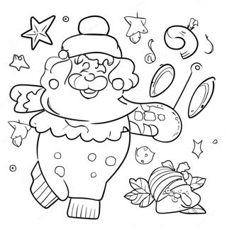 Gledelig Subtraksjon Jule Fargeleggingsside 107130-44359