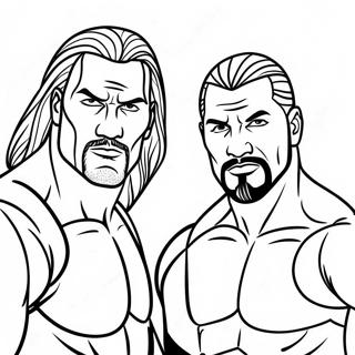 Dynamisk Wwe Tag Team Fargeleggingsark 107720 44827