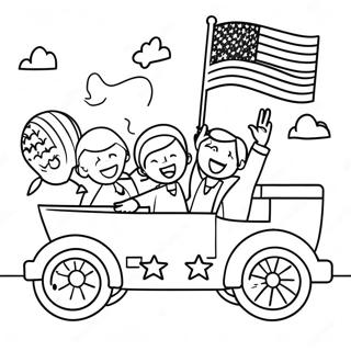 Fargerik Valgdags Parade Fargeleggingsside 107949-45004