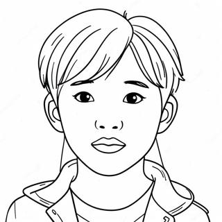 Sot Koreansk K Pop Idol Fargeleggingsside 107975 45021