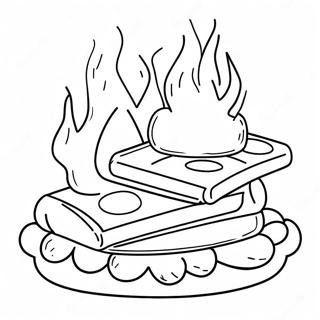 Deilige Smores Ved Leirbalet Fargeleggingsside 108075-45093