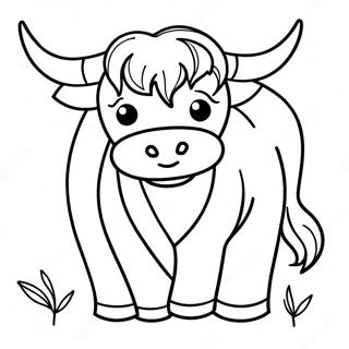 Høylandskyr Fargeleggingsark