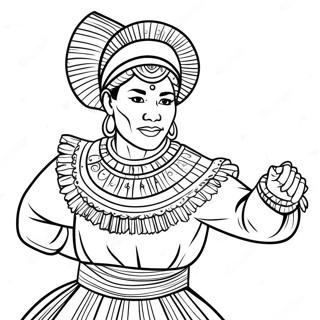 Tradisjonell Colombiansk Danser Fargeleggingsside 108644-45538